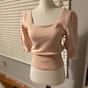 Winslow Cotton puff sleeve Sweater NWT